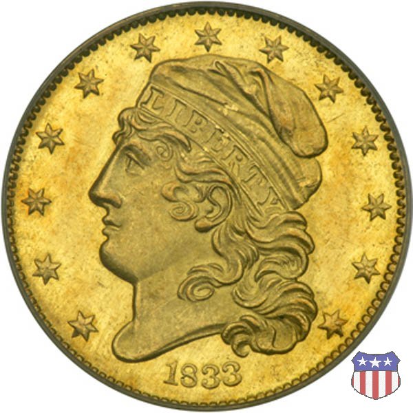 Capped Head to Left (1813-1834) 1833 (Philadelphia)