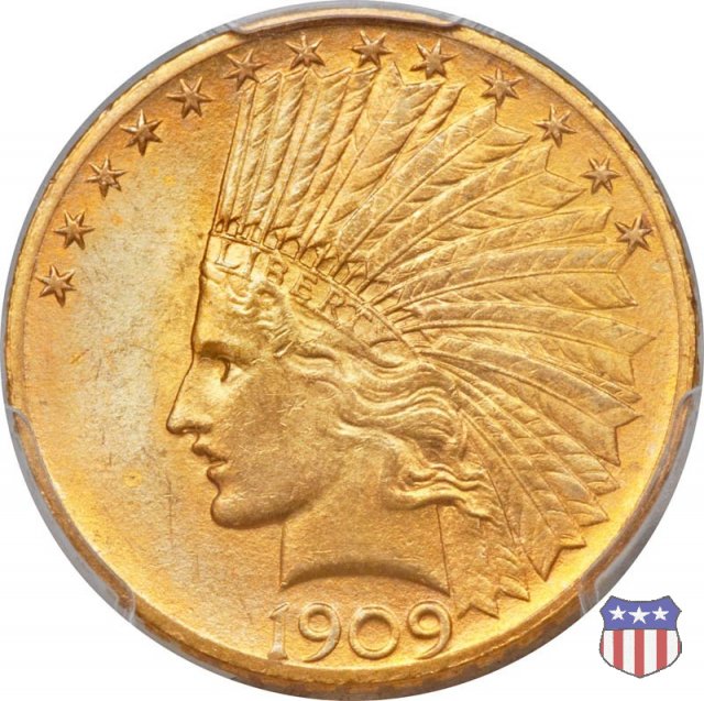 Indian Head, Motto on Reverse (1908-1933) 1909 (Philadelphia)