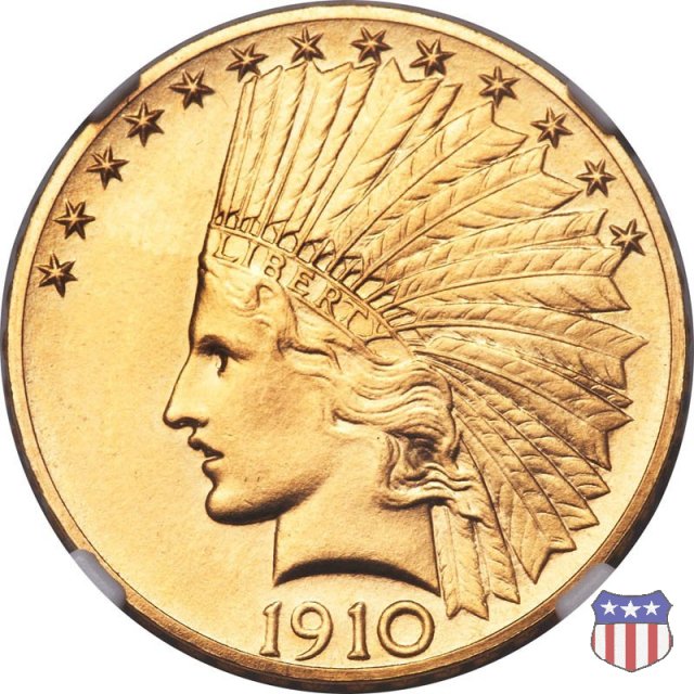 Indian Head, Motto on Reverse (1908-1933) 1910 (Philadelphia)