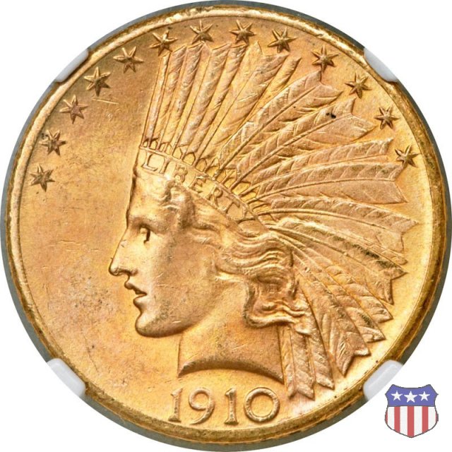 Indian Head, Motto on Reverse (1908-1933) 1910 (San Francisco)