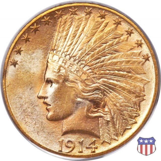 Indian Head, Motto on Reverse (1908-1933) 1914 (San Francisco)