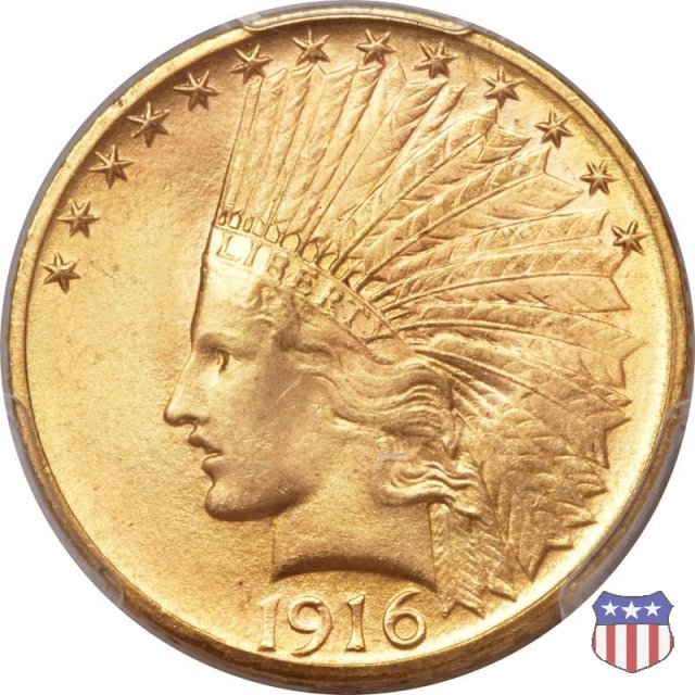 Indian Head, Motto on Reverse (1908-1933) 1916 (San Francisco)