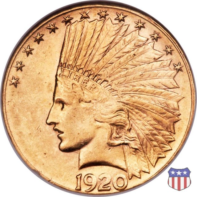 Indian Head, Motto on Reverse (1908-1933) 1920 (San Francisco)