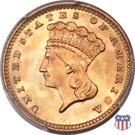 Indian Princess Head (1854-1889) 1887 (Philadelphia)
