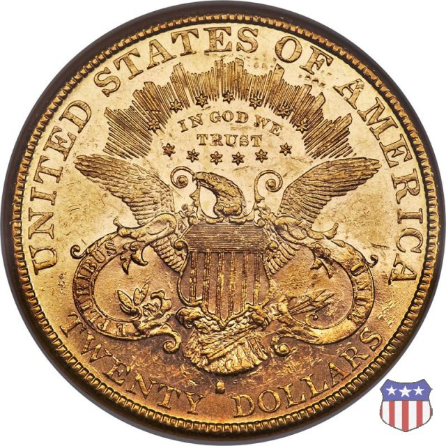 Liberty Head - Motto, TWENTY DOLLARS (1877-1907) 1880 (San Francisco)