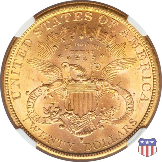 Liberty Head - Motto, TWENTY DOLLARS (1877-1907) 1881 (San Francisco)