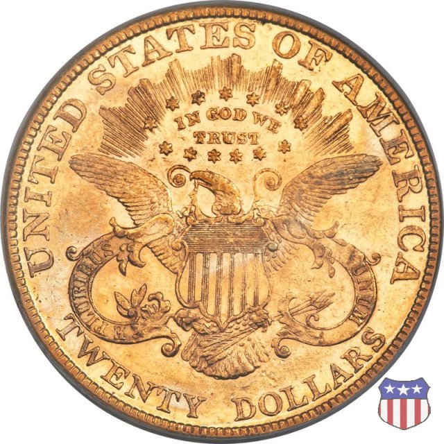 Liberty Head - Motto, TWENTY DOLLARS (1877-1907) 1886 (Philadelphia)