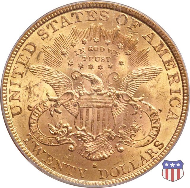 Liberty Head - Motto, TWENTY DOLLARS (1877-1907) 1888 (San Francisco)