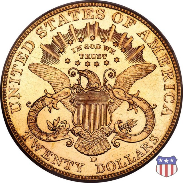 Liberty Head - Motto, TWENTY DOLLARS (1877-1907) 1907 (Denver)