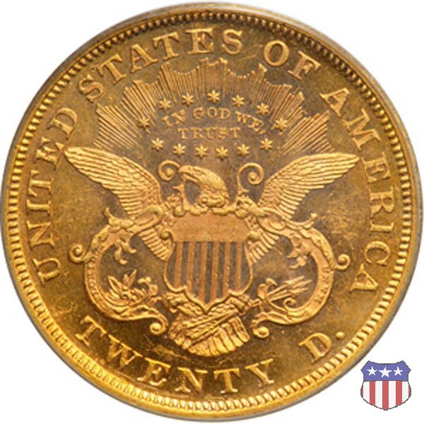 Liberty Head - Motto, Value TWENTY D. (1866-1876) 1866 (Philadelphia)