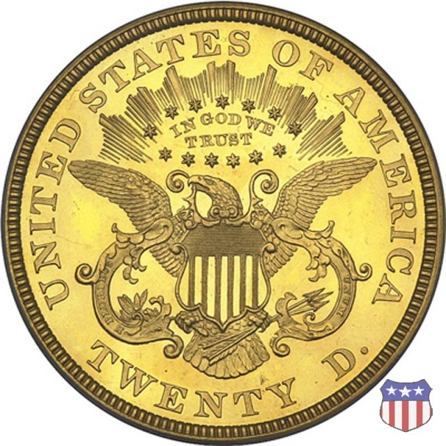 Liberty Head - Motto, Value TWENTY D. (1866-1876) 1866 (Philadelphia)