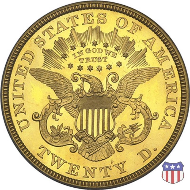 Liberty Head - Motto, Value TWENTY D. (1866-1876) 1866 (Philadelphia)