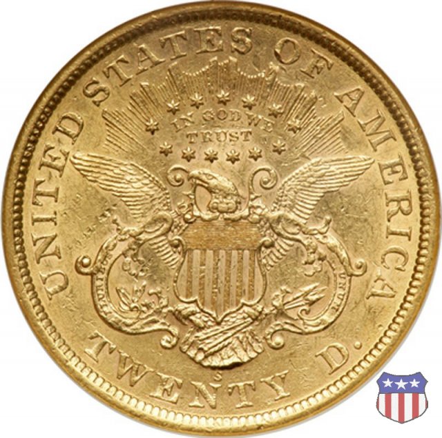 Liberty Head - Motto, Value TWENTY D. (1866-1876) 1866 (San Francisco)