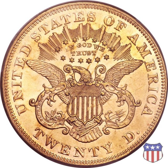 Liberty Head - Motto, Value TWENTY D. (1866-1876) 1869 (Philadelphia)