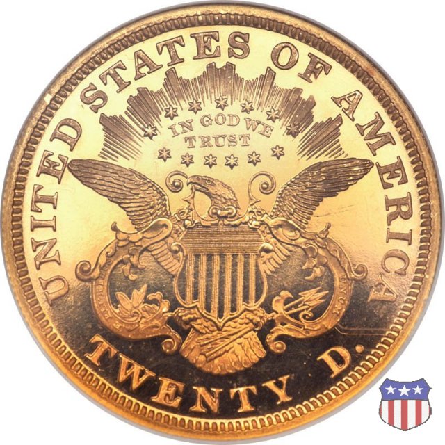 Liberty Head - Motto, Value TWENTY D. (1866-1876) 1870 (Philadelphia)