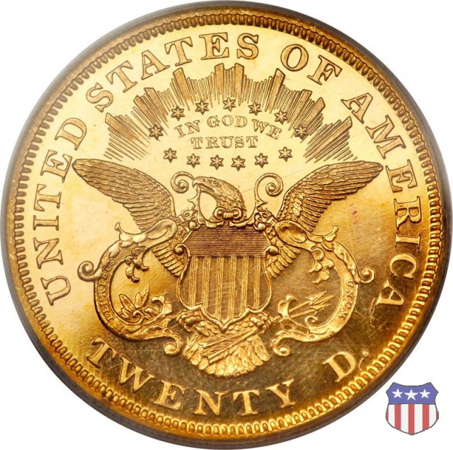 Liberty Head - Motto, Value TWENTY D. (1866-1876) 1872 (Philadelphia)