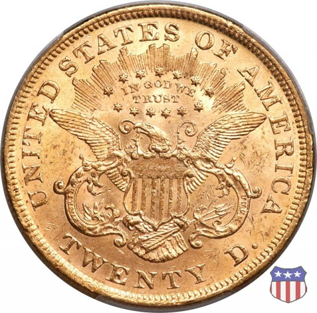 Liberty Head - Motto, Value TWENTY D. (1866-1876) 1873 (Philadelphia)