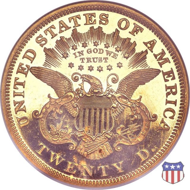 Liberty Head - Motto, Value TWENTY D. (1866-1876) 1873 (Philadelphia)