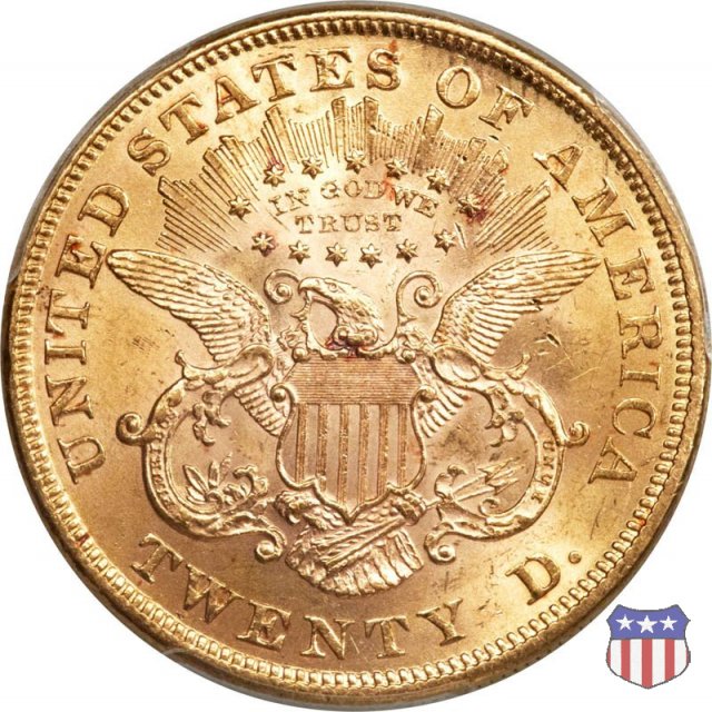 Liberty Head - Motto, Value TWENTY D. (1866-1876) 1874 (Philadelphia)