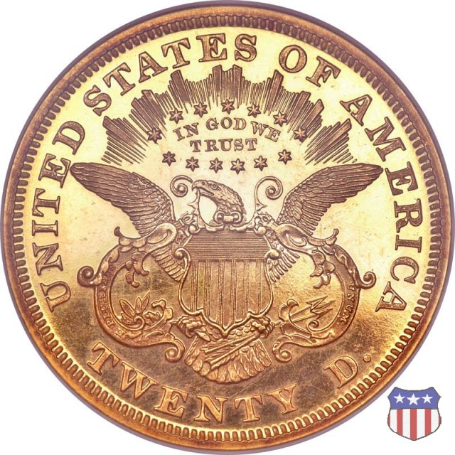 Liberty Head - Motto, Value TWENTY D. (1866-1876) 1874 (Philadelphia)