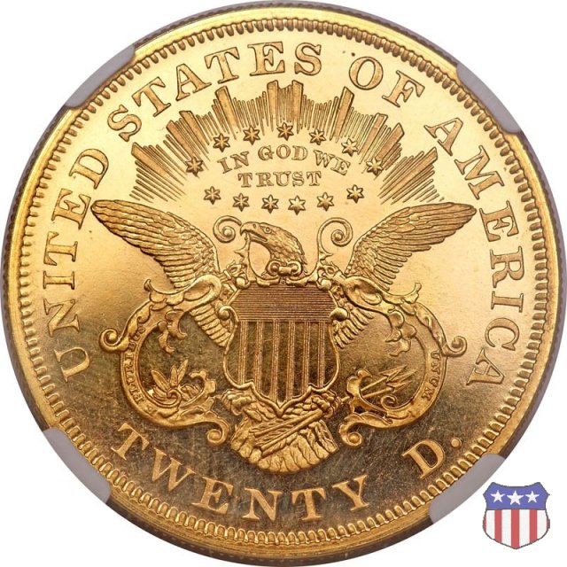 Liberty Head - Motto, Value TWENTY D. (1866-1876) 1876 (Philadelphia)