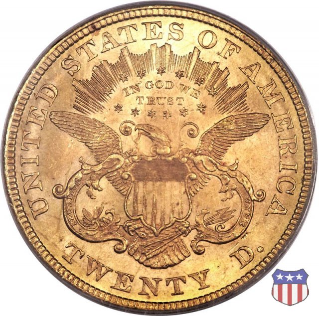 Liberty Head - Motto, Value TWENTY D. (1866-1876) 1876 (Philadelphia)