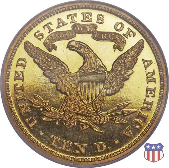 Liberty Head, Motto above Eagle (1866-1907) 1869 (Philadelphia)