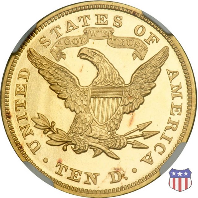 Liberty Head, Motto above Eagle (1866-1907) 1870 (Philadelphia)