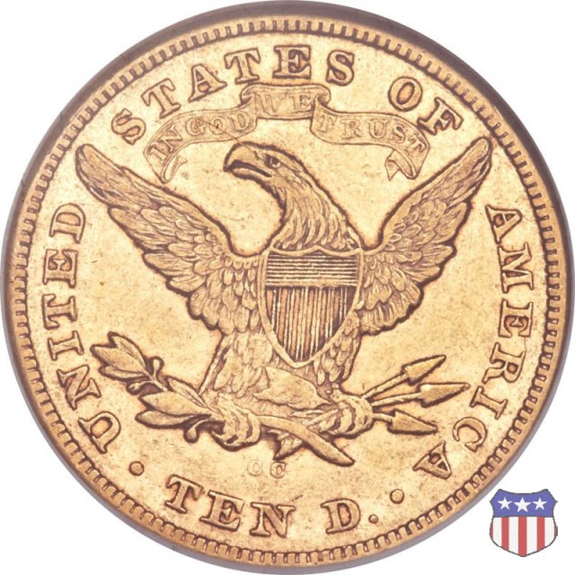 Liberty Head, Motto above Eagle (1866-1907) 1876 (Carson City)