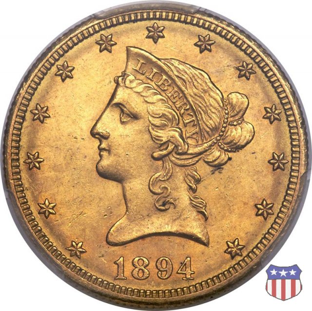 Liberty Head, Motto above Eagle (1866-1907) 1894 (New Orleans)