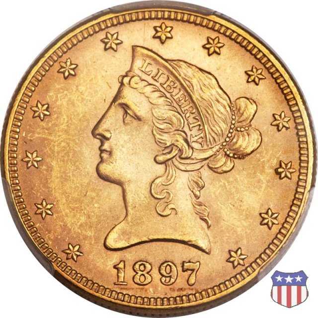 Liberty Head, Motto above Eagle (1866-1907) 1897 (Philadelphia)