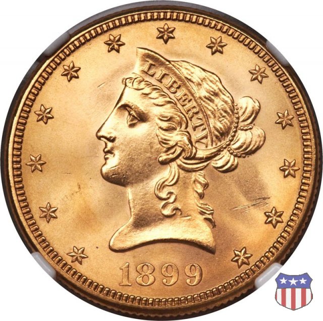 Liberty Head, Motto above Eagle (1866-1907) 1899 (San Francisco)