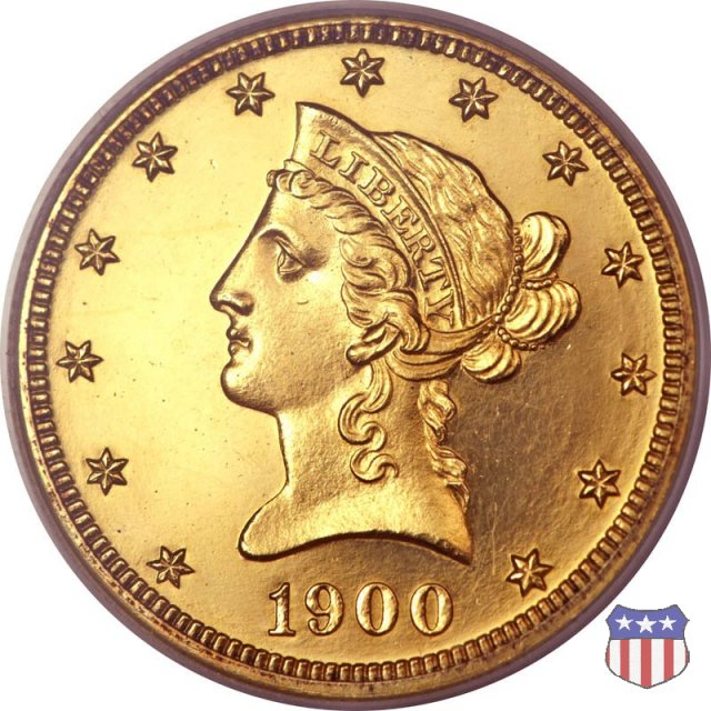 Liberty Head, Motto above Eagle (1866-1907) 1900 (Philadelphia)