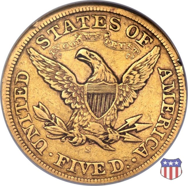 Liberty Head, Motto above Eagle (1866-1908) 1866 (San Francisco)