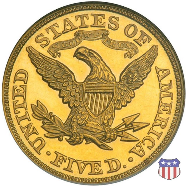 Liberty Head, Motto above Eagle (1866-1908) 1869 (Philadelphia)