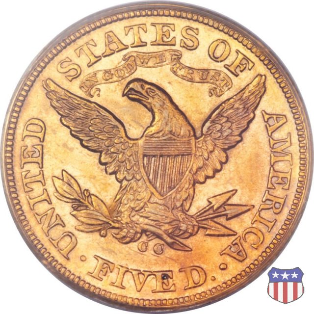 Liberty Head, Motto above Eagle (1866-1908) 1871 (Carson City)