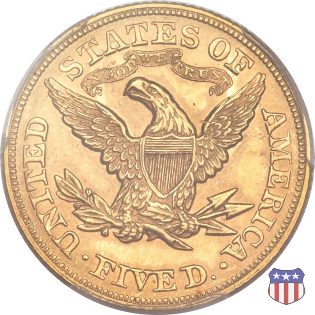 Liberty Head, Motto above Eagle (1866-1908) 1873 (Philadelphia)