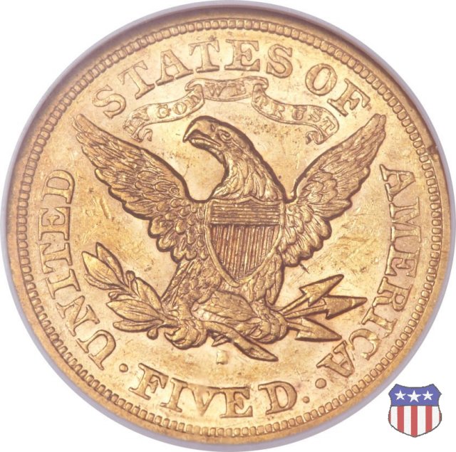 Liberty Head, Motto above Eagle (1866-1908) 1876 (San Francisco)