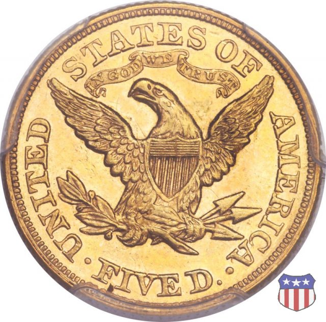 Liberty Head, Motto above Eagle (1866-1908) 1876 (Philadelphia)