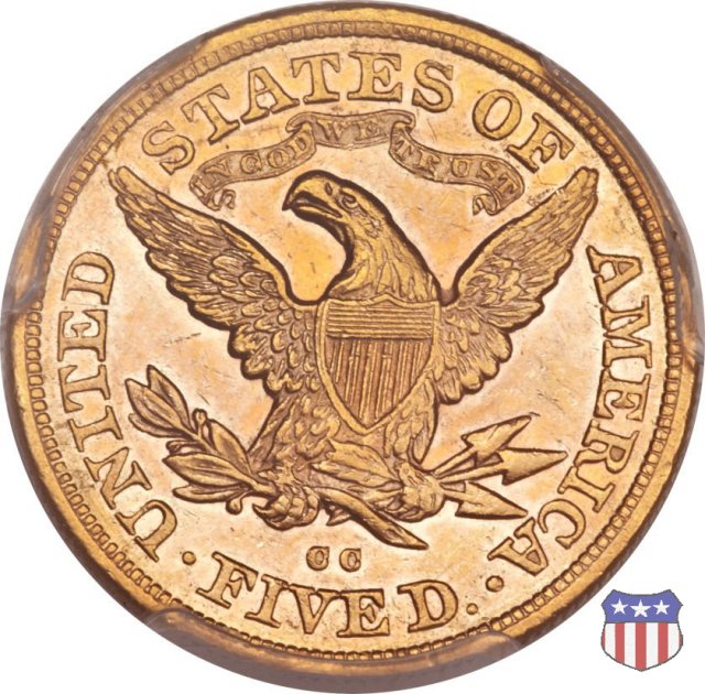 Liberty Head, Motto above Eagle (1866-1908) 1878 (Carson City)
