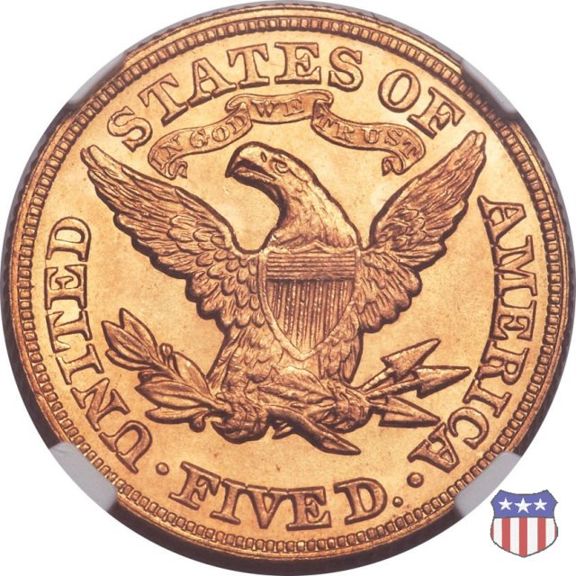 Liberty Head, Motto above Eagle (1866-1908) 1880 (Philadelphia)