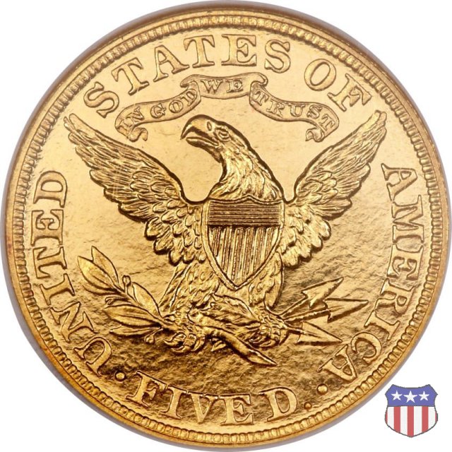 Liberty Head, Motto above Eagle (1866-1908) 1885 (Philadelphia)