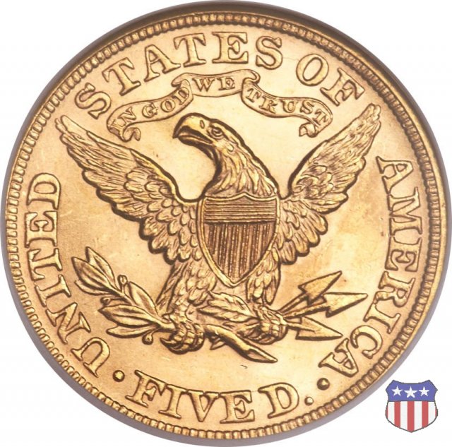 Liberty Head, Motto above Eagle (1866-1908) 1893 (Philadelphia)