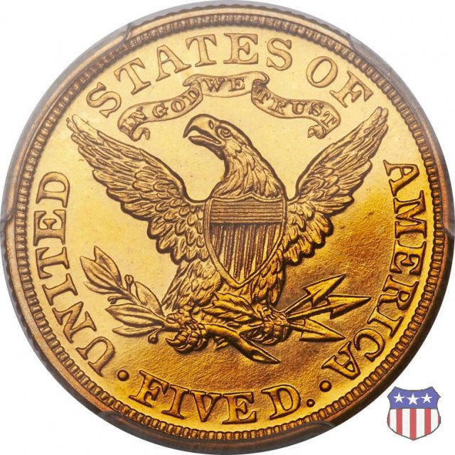 Liberty Head, Motto above Eagle (1866-1908) 1907 (Philadelphia)