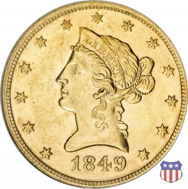 Liberty Head, No Motto Above Eagle (1838-1866) 1849 (Philadelphia)