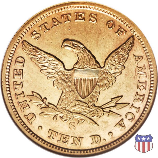 Liberty Head, No Motto Above Eagle (1838-1866) 1856 (San Francisco)