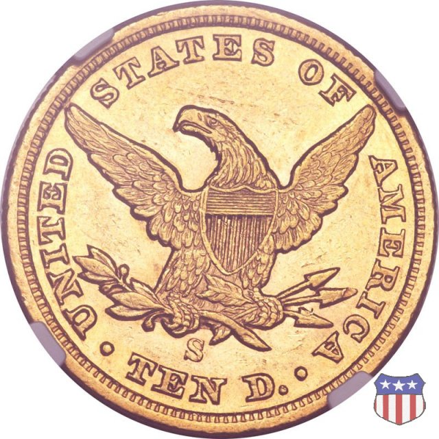 Liberty Head, No Motto Above Eagle (1838-1866) 1858 (San Francisco)