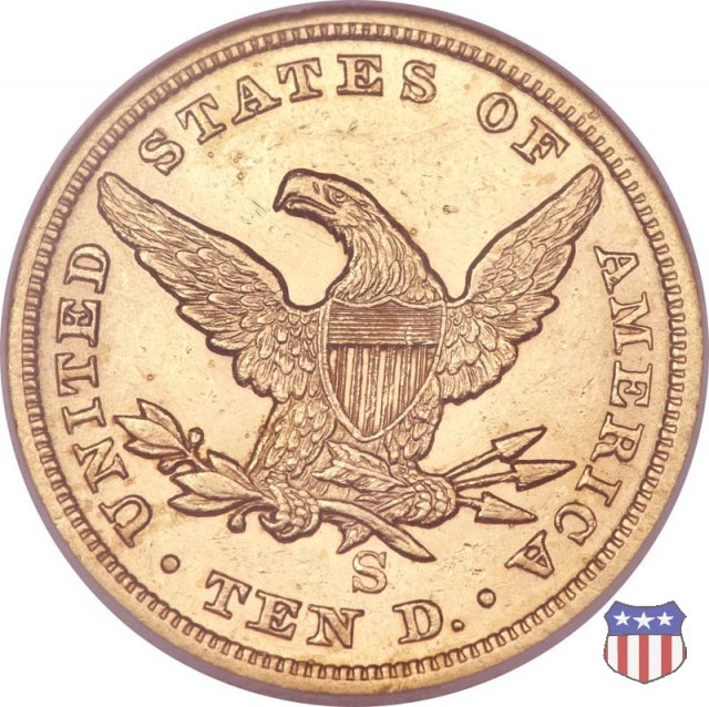 Liberty Head, No Motto Above Eagle (1838-1866) 1860 (San Francisco)