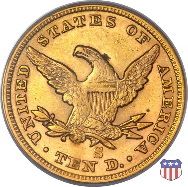 Liberty Head, No Motto Above Eagle (1838-1866) 1865 (San Francisco)