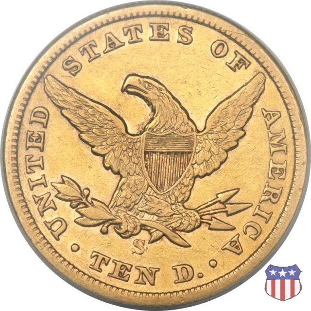 Liberty Head, No Motto Above Eagle (1838-1866) 1866 (San Francisco)